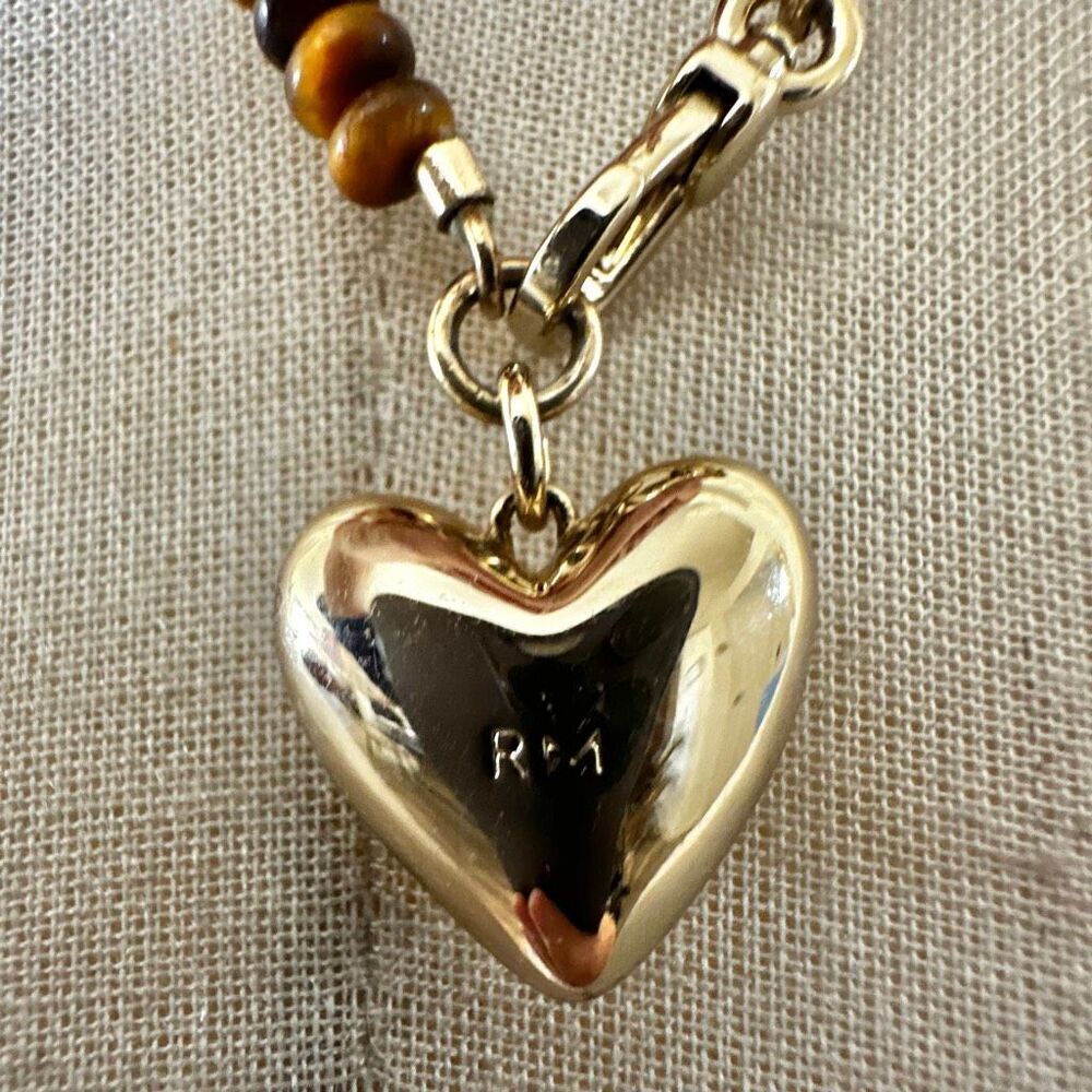 Rebecca Minkoff Gold Plated Beaded Heart Necklace - Picture 3 of 11